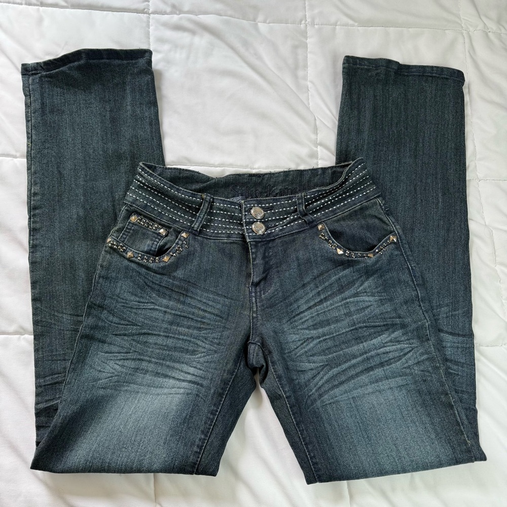 Women’s Suko Jeans Dark Wash Size 6 Y2K‎ Embellished